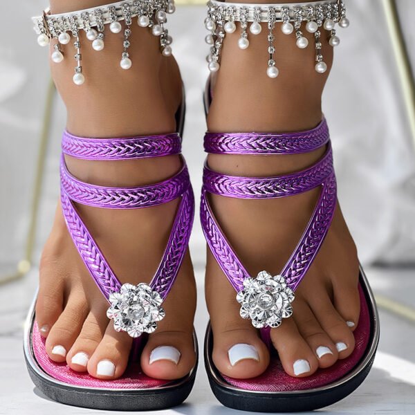 Chanclas con estampado floral