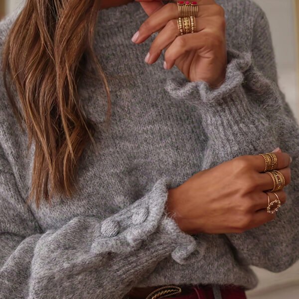 522a2841-4f19-4eaf-8e90-4e7cdcfe47b4.jpg Suéter con puños con volantes para mujer