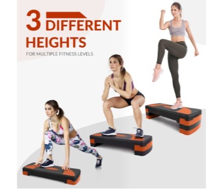 Plataforma de cardio con escalones