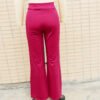 Pantalones rectos de cintura alta para mujer