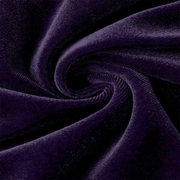 Blusa sexy de terciopelo de color liso con escote en V para mujer