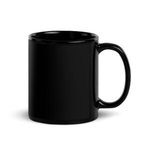 Taza negra brillante