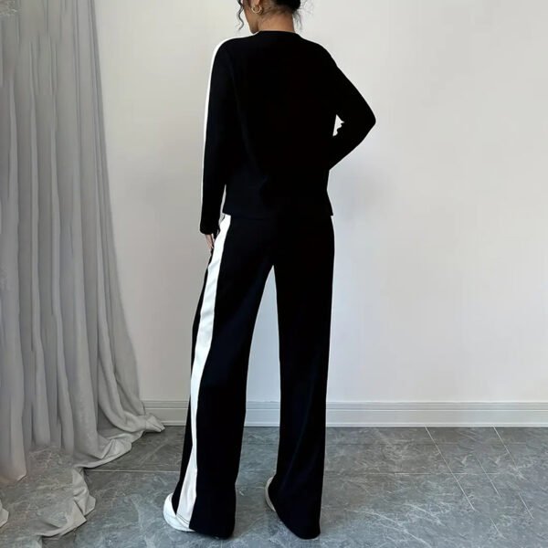 Conjunto deportivo de dos piezas con bloques de color para mujer