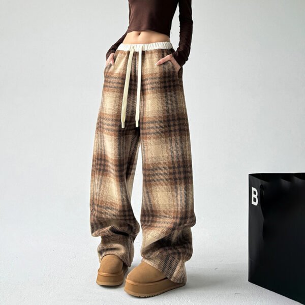 Pantalones anchos de cintura alta para mujer