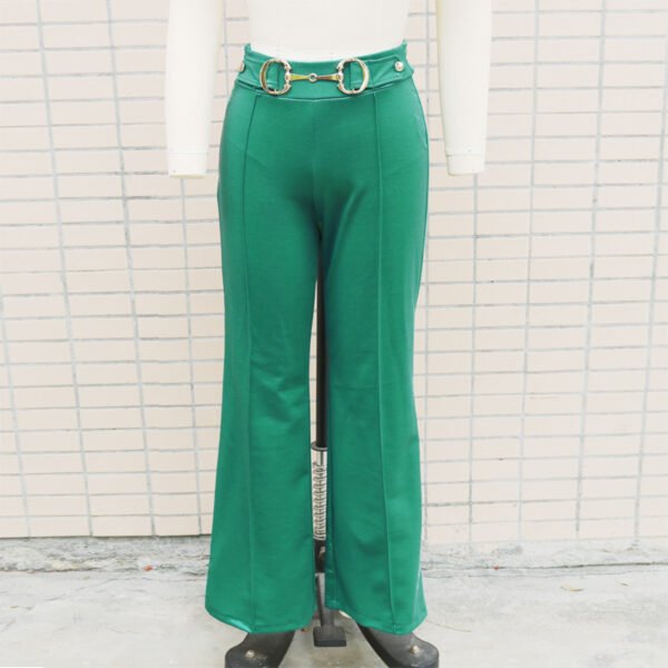 Pantalones rectos de cintura alta para mujer