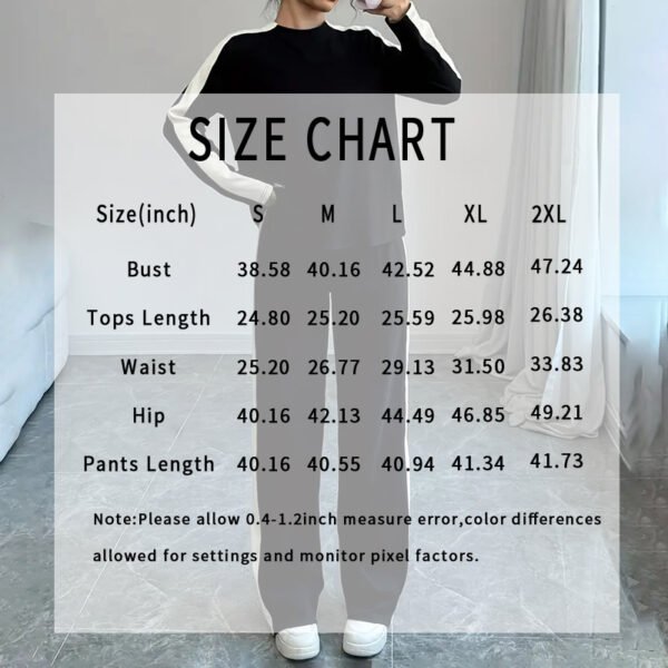 Conjunto deportivo de dos piezas con bloques de color para mujer