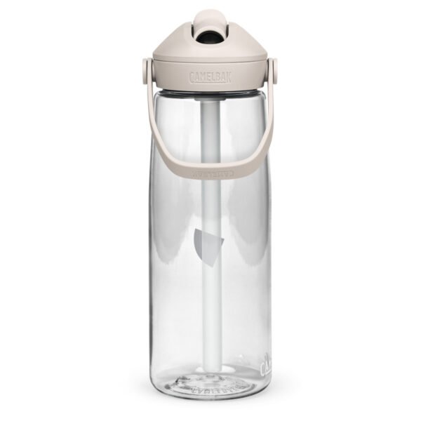 Botella de agua con tapa y pajita abatible