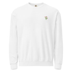 Unisex garment-dyed fleece crewneck sweatshirt