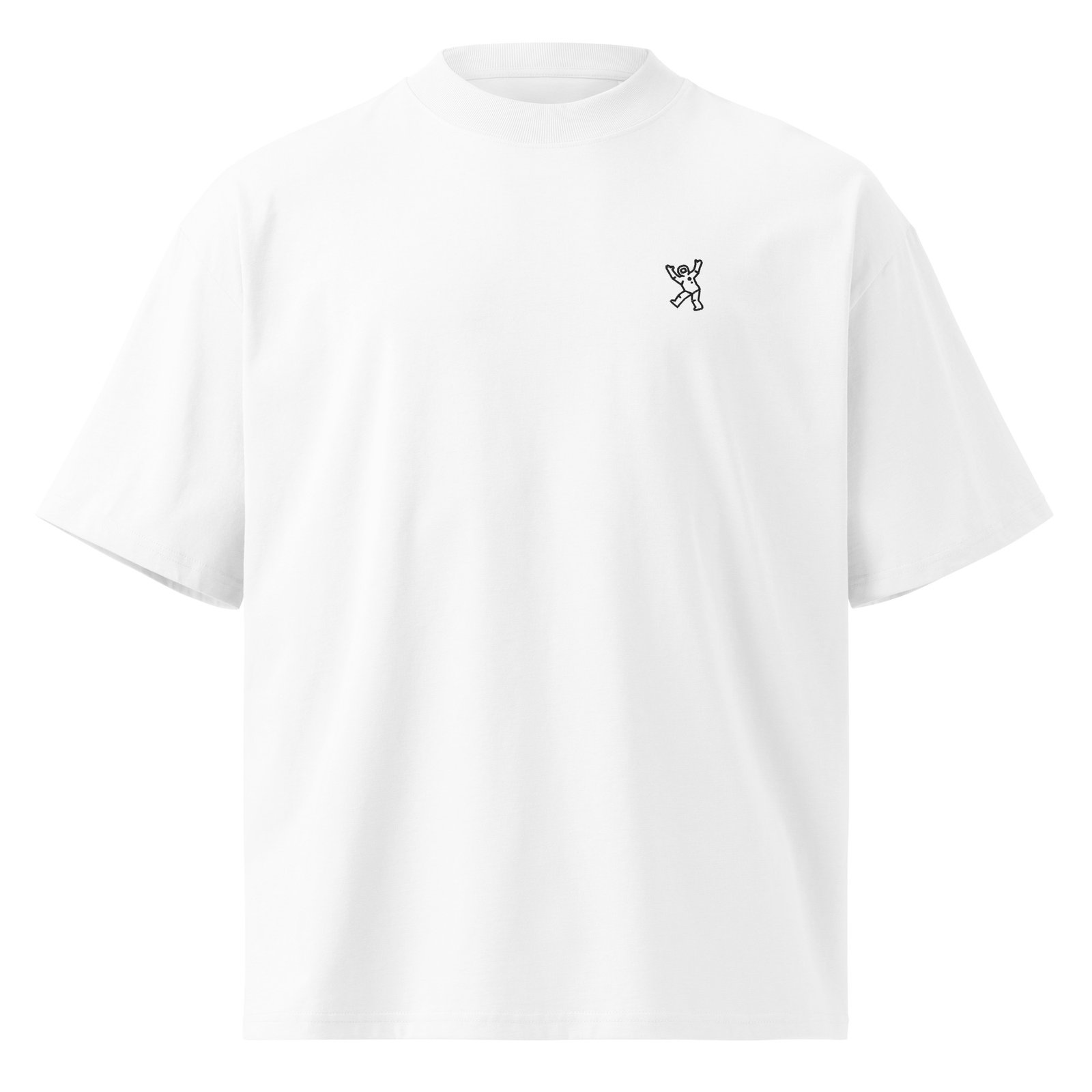 Camiseta oversize orgánica de cuello alto unisex