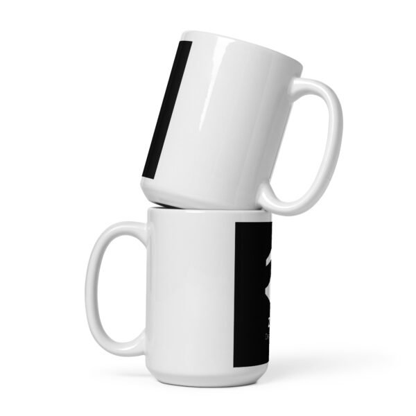 Taza blanca brillante