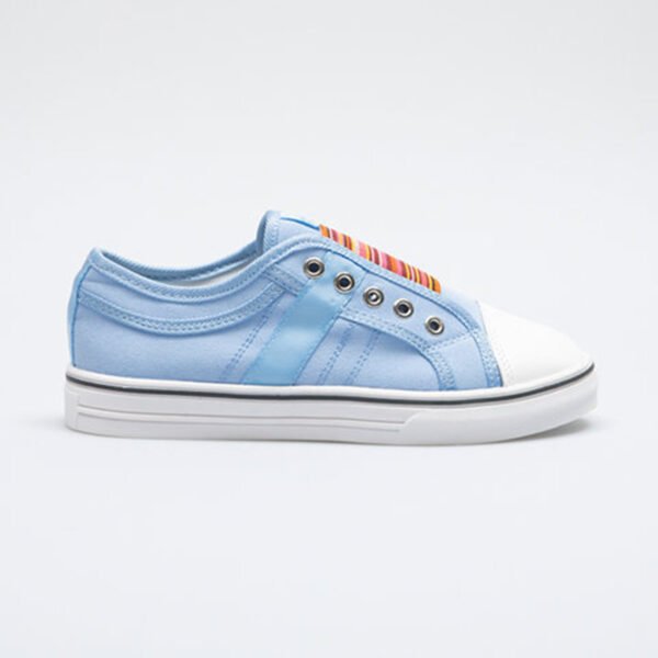 Zapatos de mujer de lona elástica de color con punta redonda