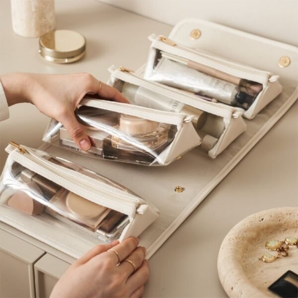 Nueva bolsa de cosméticos plegable de gran capacidad