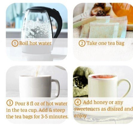 Bolsita de té de carne de cúrcuma amarilla natural