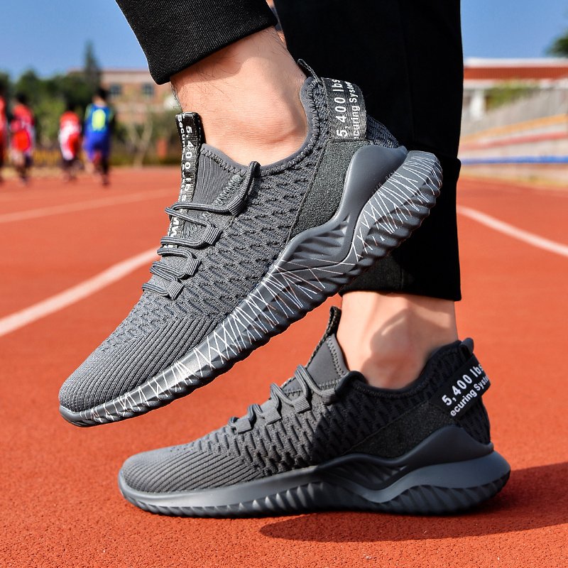 Zapatillas de deporte para correr de pareja tejidas voladoras de verano