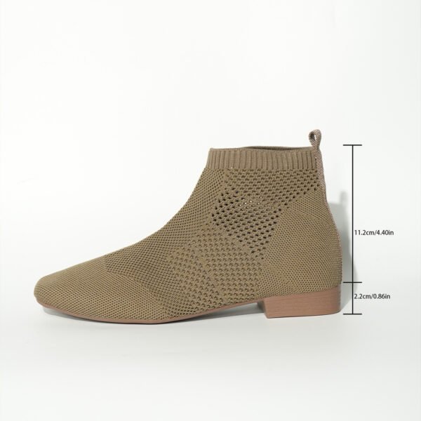 Botas de mujer de talla grande con tacón medio y punta en el tobillo