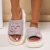 Bonitas pantuflas de casa con gatitos de dibujos animados para mujer