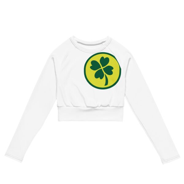 Recycled long-sleeve crop top