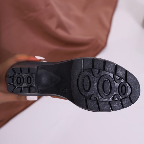 Botas Martin de algodón de tacón alto con diamantes de imitación de talla grande