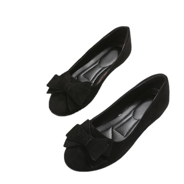 Zapatos planos casuales de goma de talla grande para mujer, de gamuza